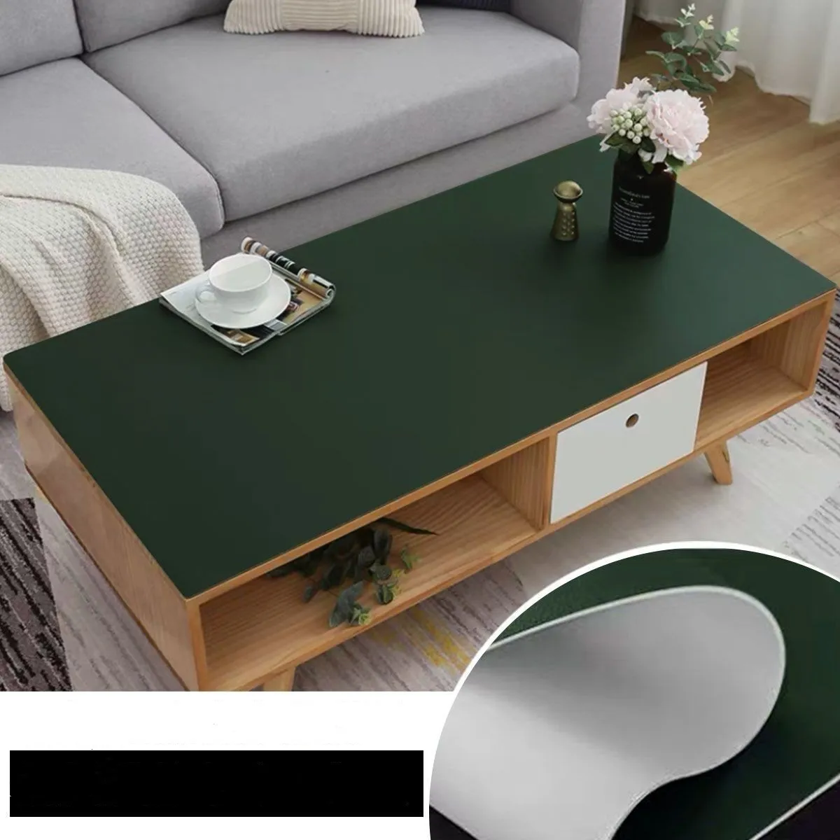 30x60CM Desk Pad Desk Protector - Dual Side PVC Leather Desk Mat Large Mouse Pad Waterproof Desk Cover Office Home Table Decor