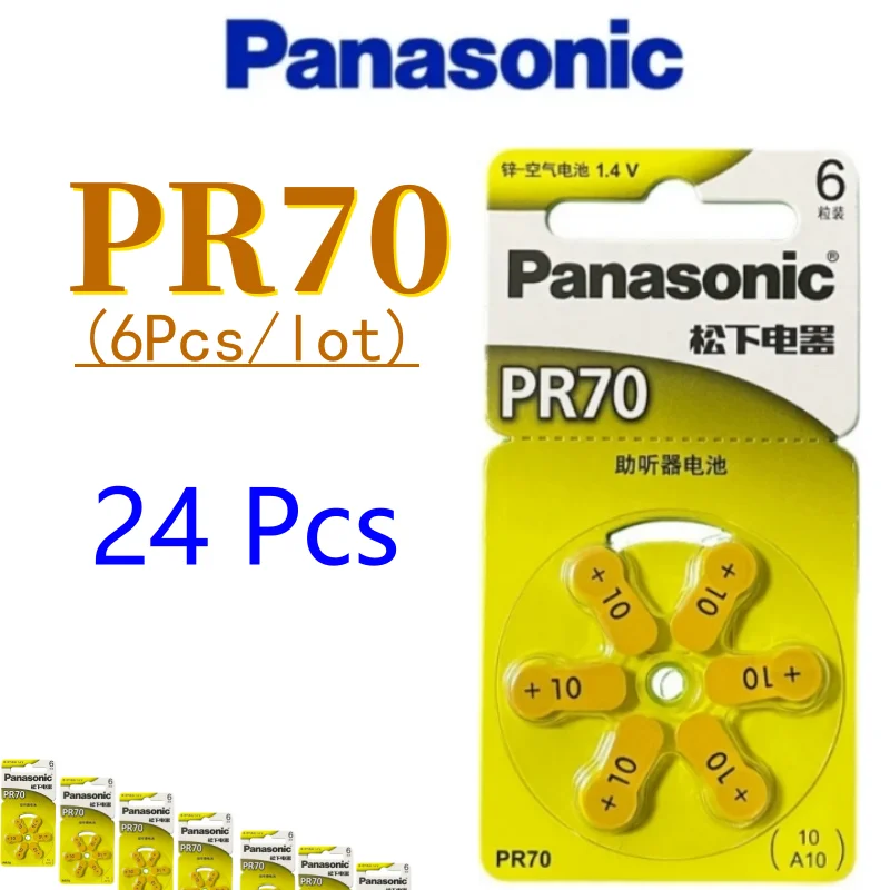 24 قطعة باناسونيك الأصلي A10/A13/A312/PR41/PR48/PR70/PR536/PR44 السمع الزنك بطارية الهواء #4