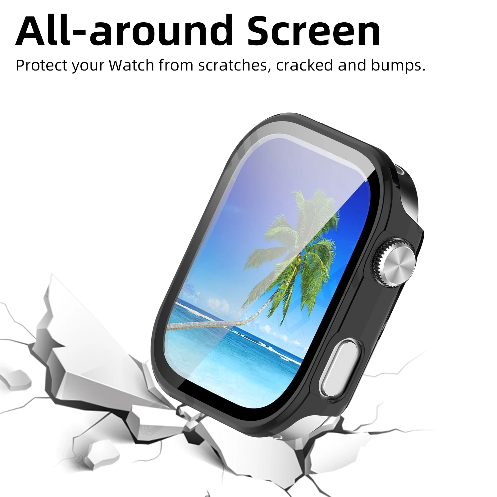 حافظة زجاجية + حافظة لساعة Xiaomi Redmi 6 واقي شاشة زجاجي مضاد للخدش وممتص حماية صلب لملحقات Redmi Watch6