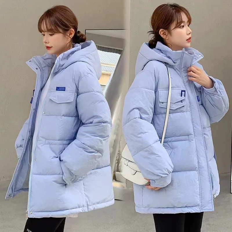 Women Winter Coat Korean Loose Hooded Cotton Coat 2023New Women Long Parkas Winter Jacket Warm Thick Cotton Padded Jackets M-7XL