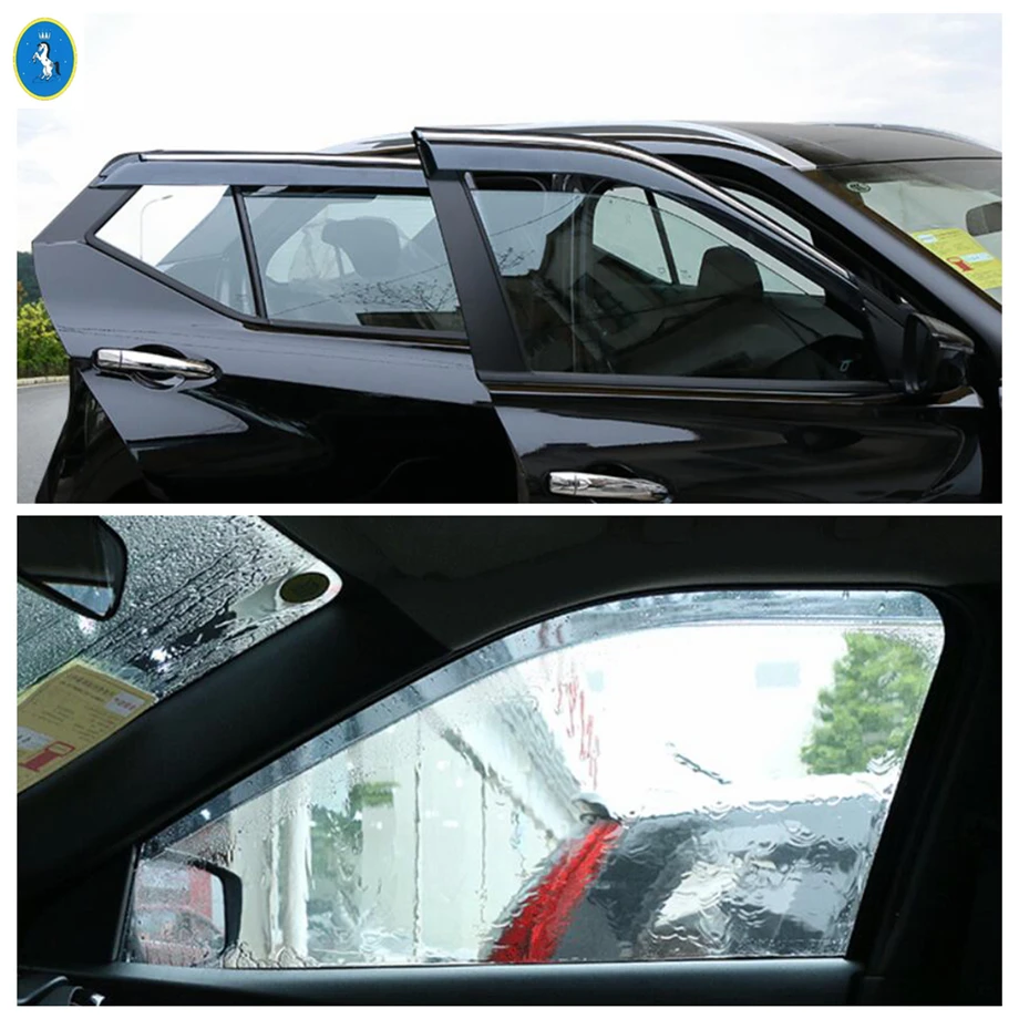 Window Visors Awnings Wind Rain Deflector Visor Guard Vent Protection Kit Accessories Fit For Nissan Kicks 2016 - 2023