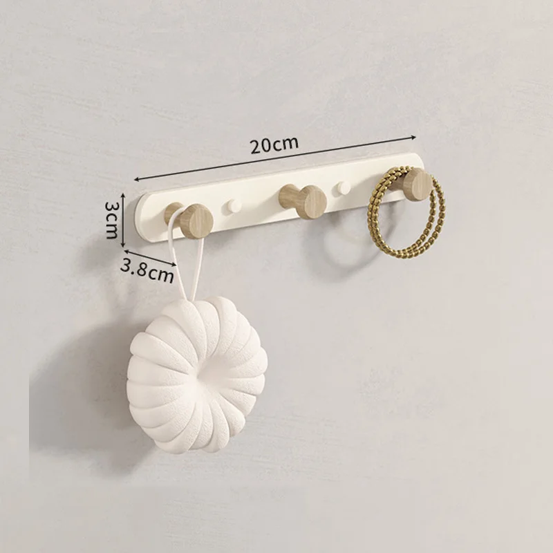 Wall Mounted Coat Rack,Entryway Hanging Coat Rack,Seel Metal Wood Coat Rail with Rustic Hooks Rail for Coat,Scarf,Bag,Towel,Key view 5