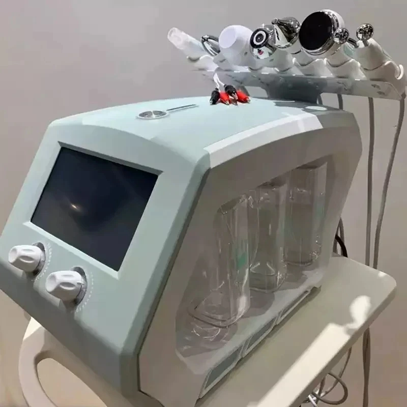 8 in 1 Hydro Water Oxygen Jet Peel Machine Ance Pore Cleaner Facial Massage Exfoliating Skin Whitening Skin Care Device