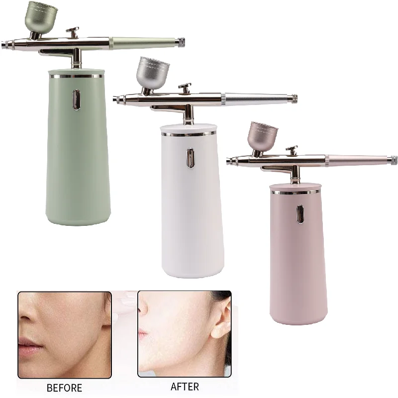 Nano Spray & Oxygen Infusion Facial Device - Hydrating & Brightening Machine for Home Spa, Portable High Pressure Skin Care Tool