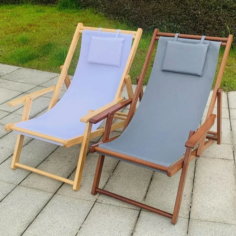 

Handrail Wood Beach Chairs Recliner Balcony Home Folding Beach Chairs Portable Fishing Silla Plegable Outdoor Furniture