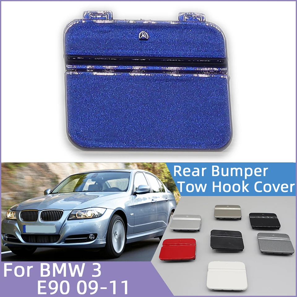For BMW 3 2009 2010 2011 E90 LCI 318 320 323 325 328 330 335 #51127202673 Rear Bumper Tow Hook Cover Lid Hauling Trailer Cap