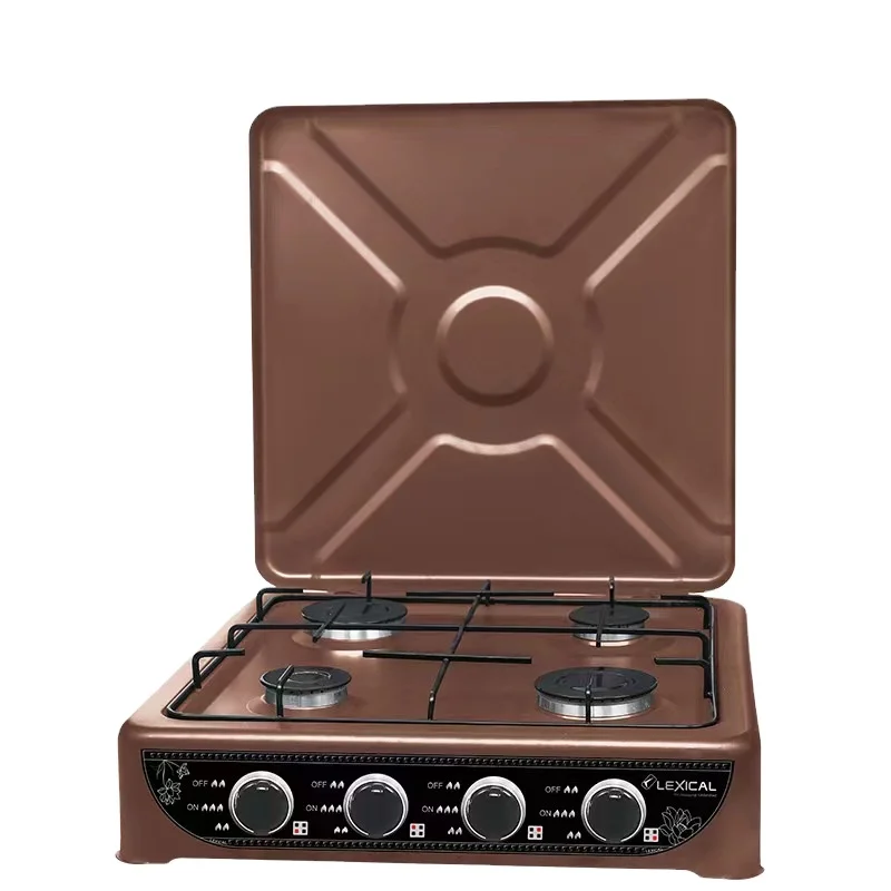 

Портативная газовая плита для кухни с 4 конфорками, настольная варочная панель