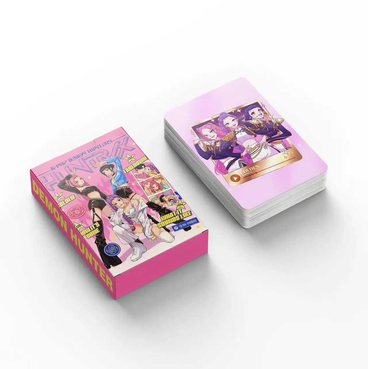 55 قطعة من بطاقات KPop Demon Hunters LOMO مجموعة كاملة، بطاقات ألعاب Huntrix Girls Anime القابلة للجمع، بطاقات ألعاب التداول لمجموعة المعجبين