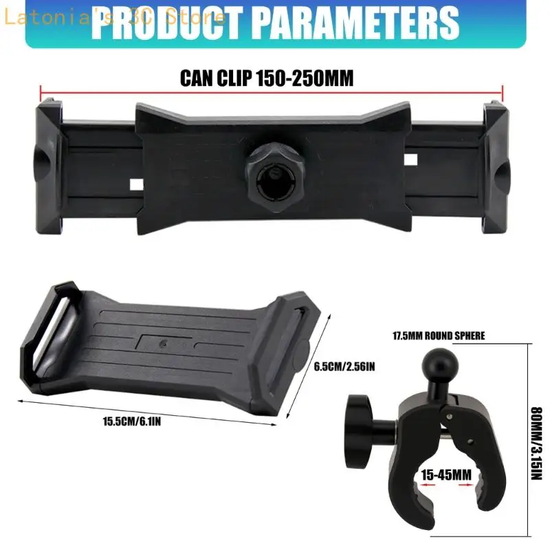 360 Grad drehbare Laufband-Fahrrad-Tablet-Halterung für Fahrräder für 5 bis 13-Zoll-Tablets mit einstellbarer Betrachtung X3UB – Detail 6