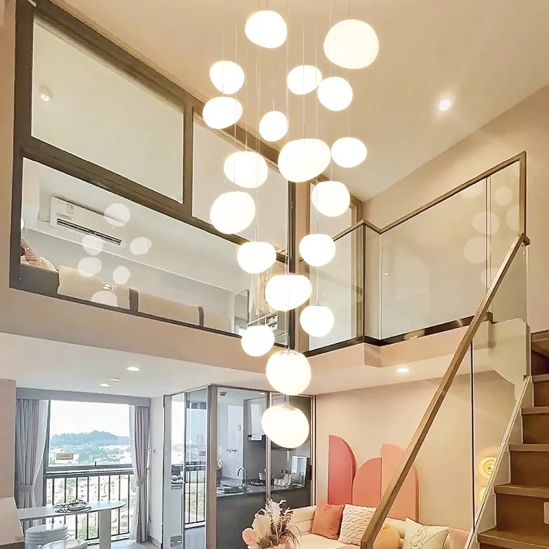 Modernos Lustres LED para Decoração de Casa, Luz Pingente, Lâmpadas, Suspensão, Iluminação Interior, Escadaria, Sala de Estar