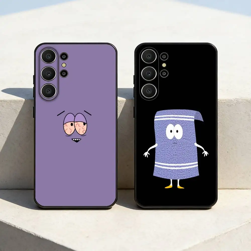 

S-South Park T-Towelie Phone Case For Samsung S26,S25,24,23,22,30,21,10,9,Ultra,Plus,Lite,FE Soft Black Case