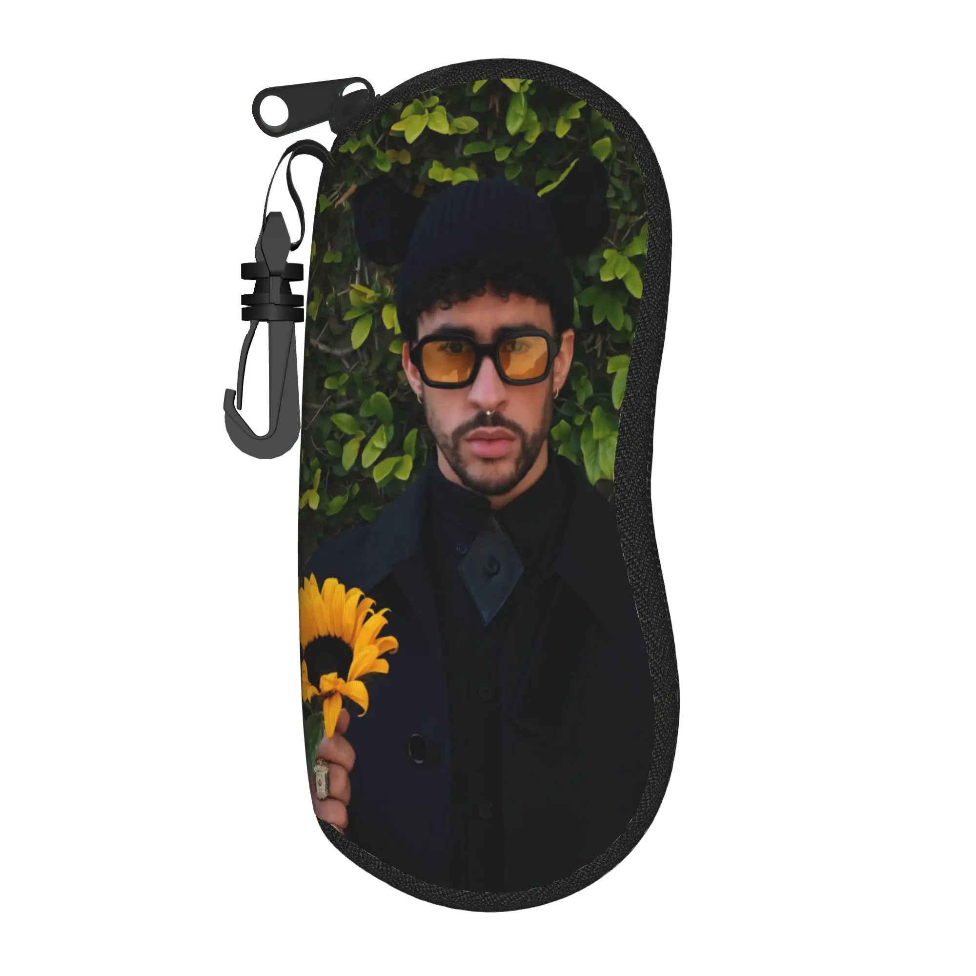 Bad Bunny DTMF Tour 2026 Glasses Case Men Women Travel Zipper  Eyewear Protector Anti-Pressure Sunglasses Box