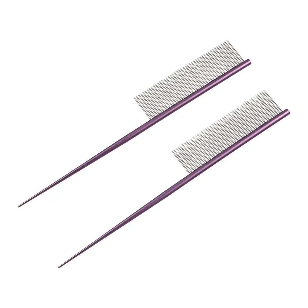 

Practical Stainless Steel Pet Flea Comb Non-rust Dense Tooth Dog Grooming Comb Colorful Pet Hair Comb for Dogs Puppy Cats