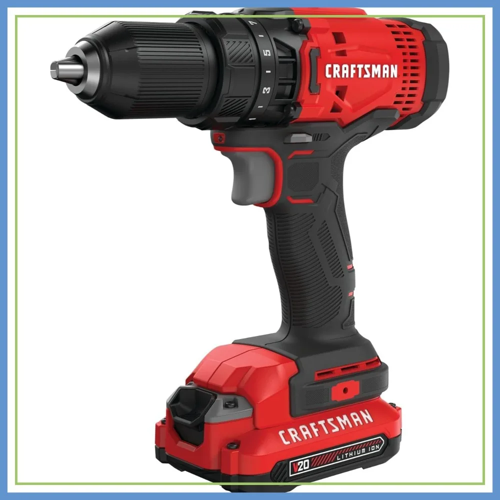 

Cordless Drill/Driver Kit, 1/2 inch, Battery and Charger Included, 20V Max