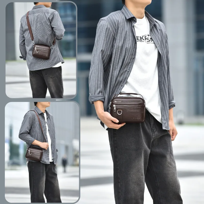 

Мужская многофункциональная сумка через плечо на одно плечо с большой вместительной молнией, ручная водонепроницаемая сумка через плечо