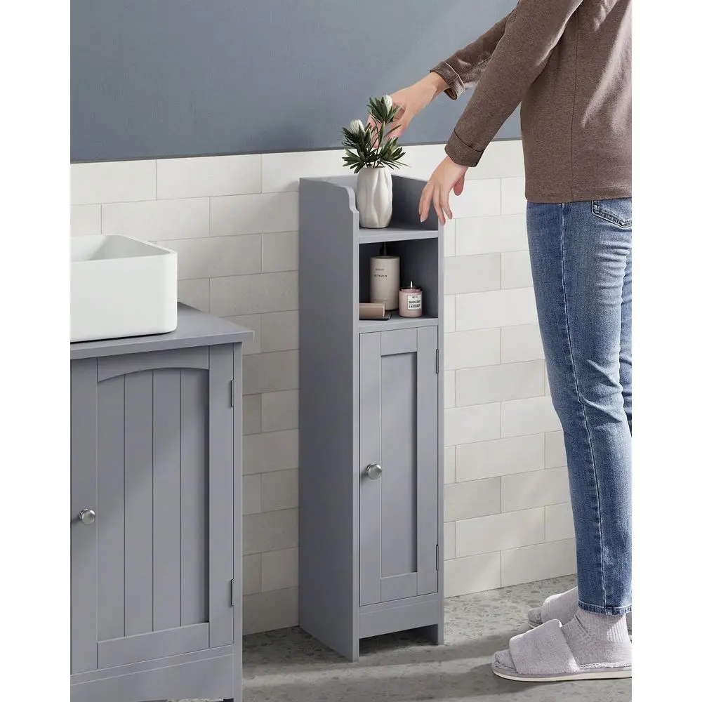 

Угловой напольный шкафчик для ванной комнаты с дверцей, 7.9 x 7.1 x 31.5 дюймов, органайзер для ванной, узкое хранилище для туалетной бумаги