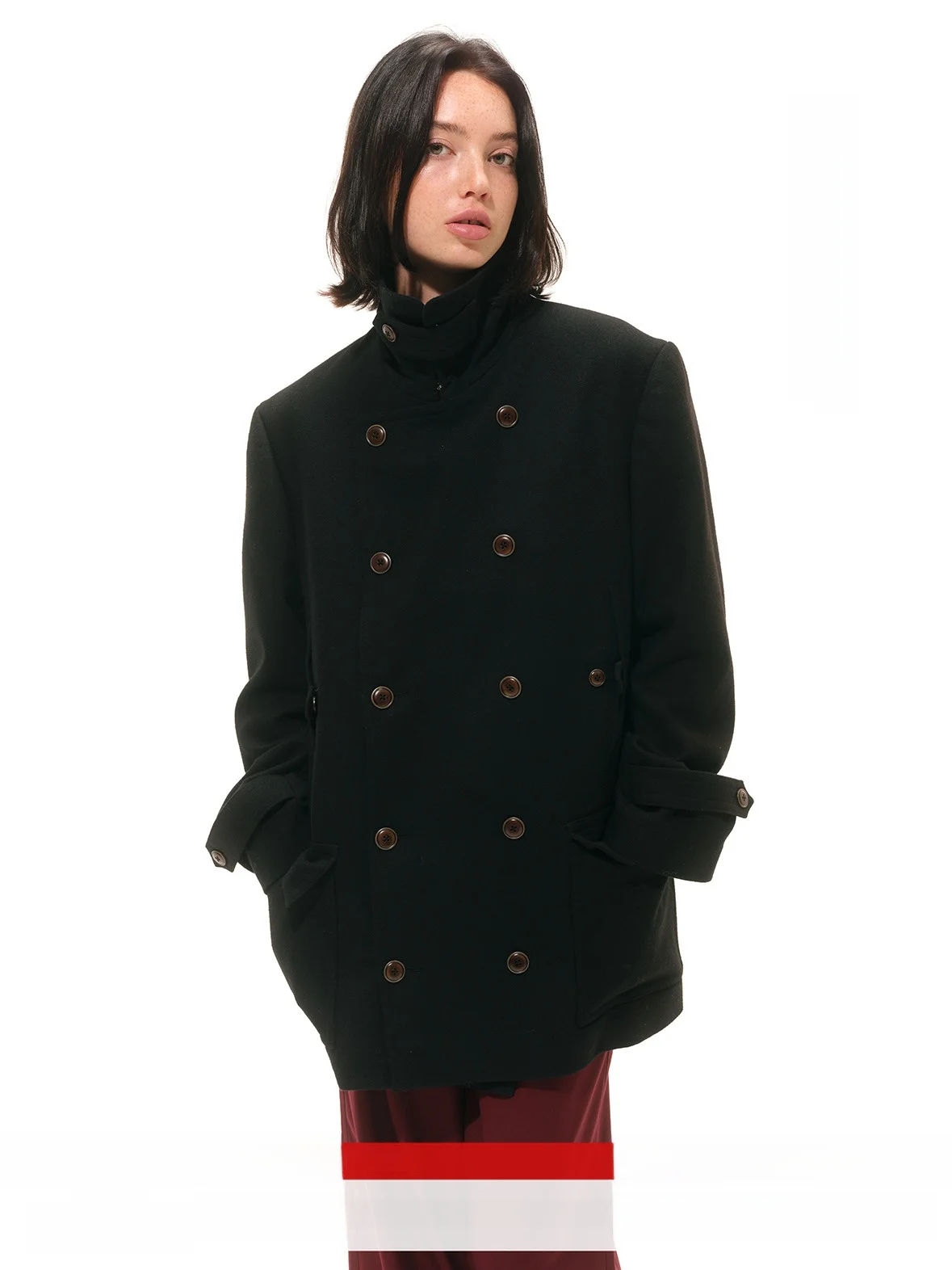 

Dosordonts осень-зима Новое поступление женский простой удлиненный шерстяной костюм в стиле ретро с воротником Jaet для поездок на работу Sle из смеси полиэстера