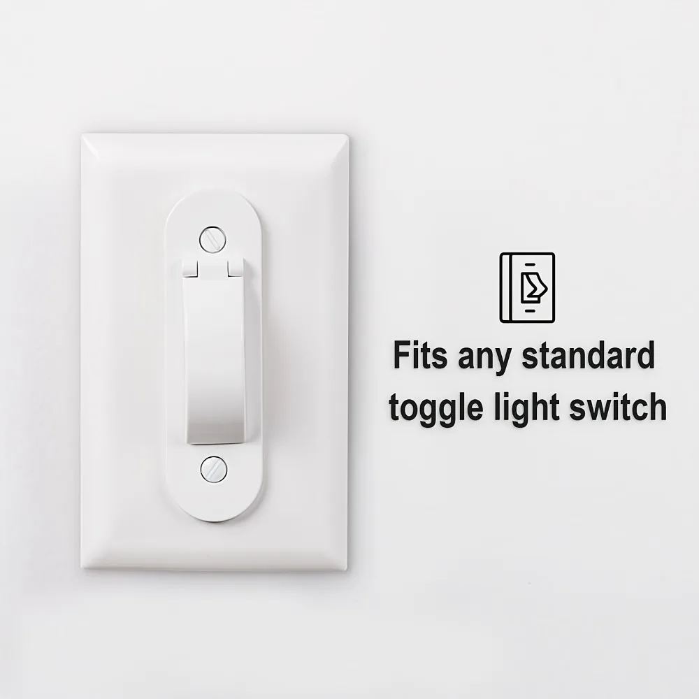 4-Pack Toggle Switch Guard Covers Transparent White Safety Lock for Light Switches Prevent Accidental Operation By Pets Kids
