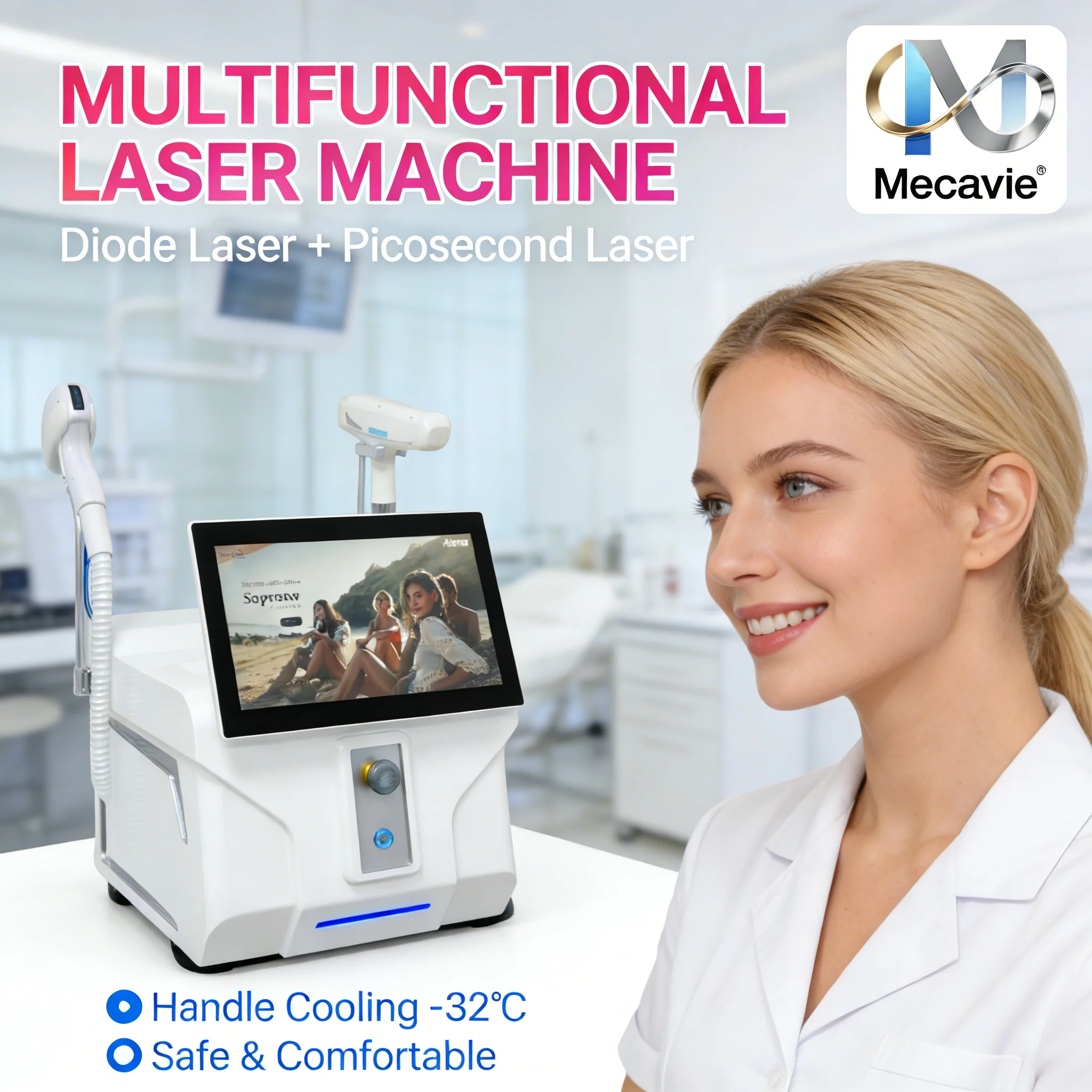 

Высокомощный лазерный аппарат для эпиляции Soprano Titanium Ice с 4 длинами волн (755, 808, 940, 1064 нм) – безболезненное и перманентное решение для красоты