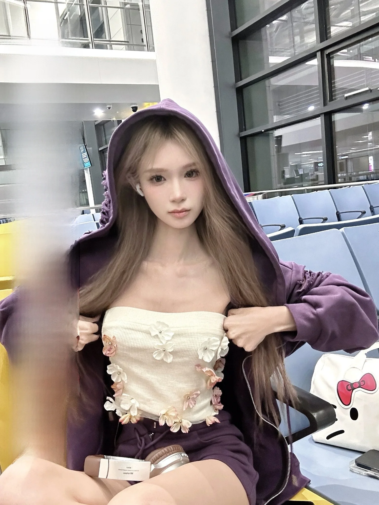 

Sweet Simp Pie Fene Lace Crop Top Women's Innerwear Outerwear Sli Vest Straight Tube Knitted Cotton ort Length