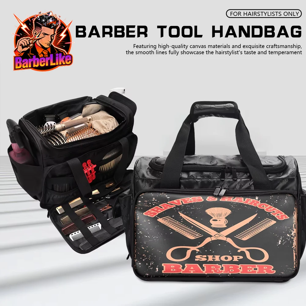 

Large Capacity Barber Bag Travel Makeup Case Hairdressing Salon Organizer Grooming Scissor Tools Storage Cosmetic Bag