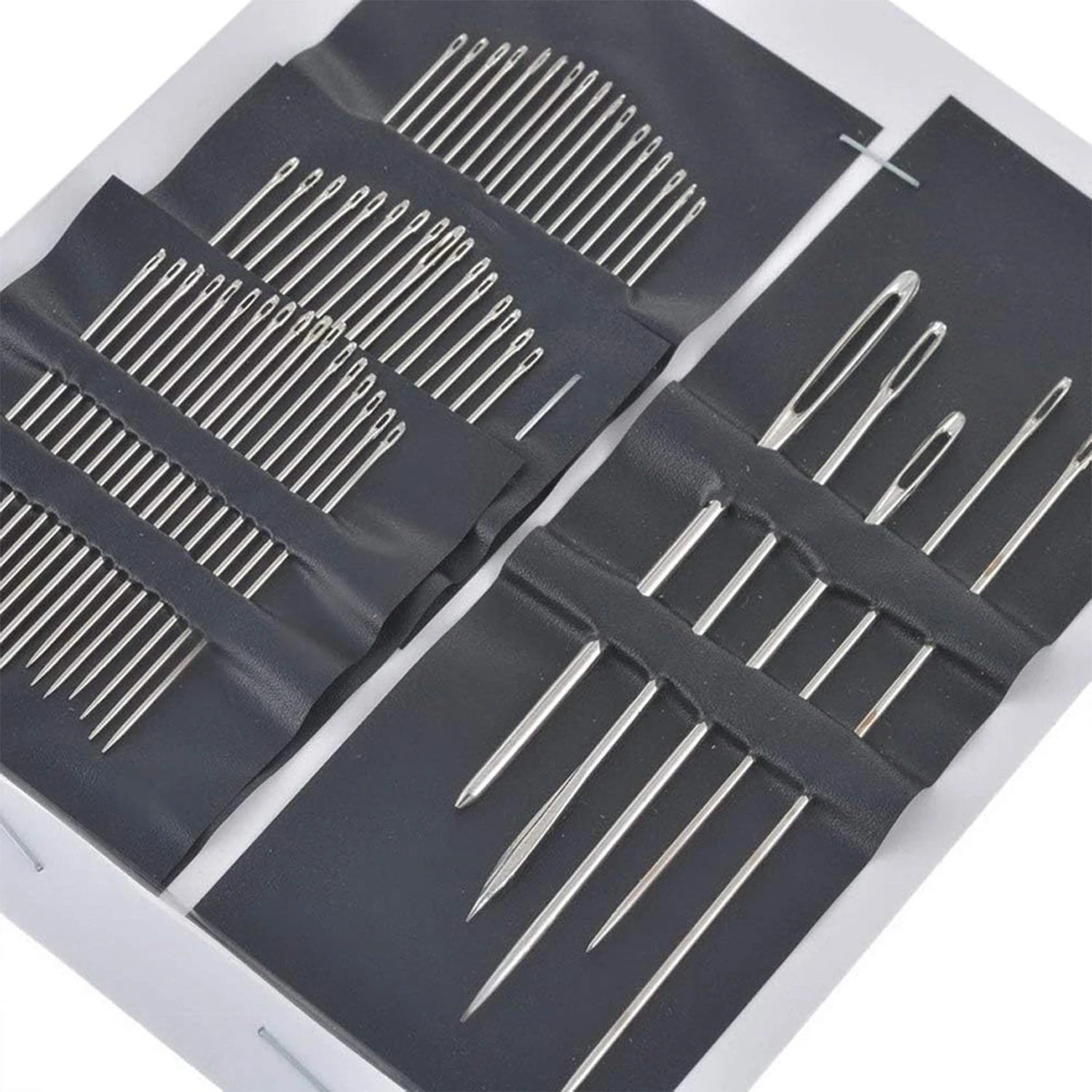 

55 Pieces Stainless Steel Big Eye Hand Sewing Needles Set with Different Sizes