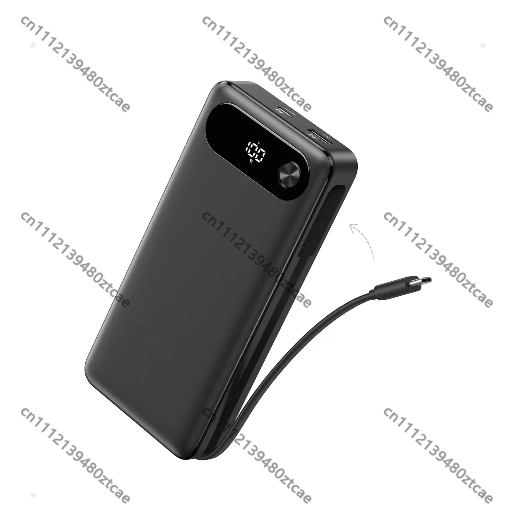 20000mAh Fast Charging Power Bank Built-in USB-C Cable 87W Portable Battery Pack Dual USB-C USB-A Travel Phone Charger