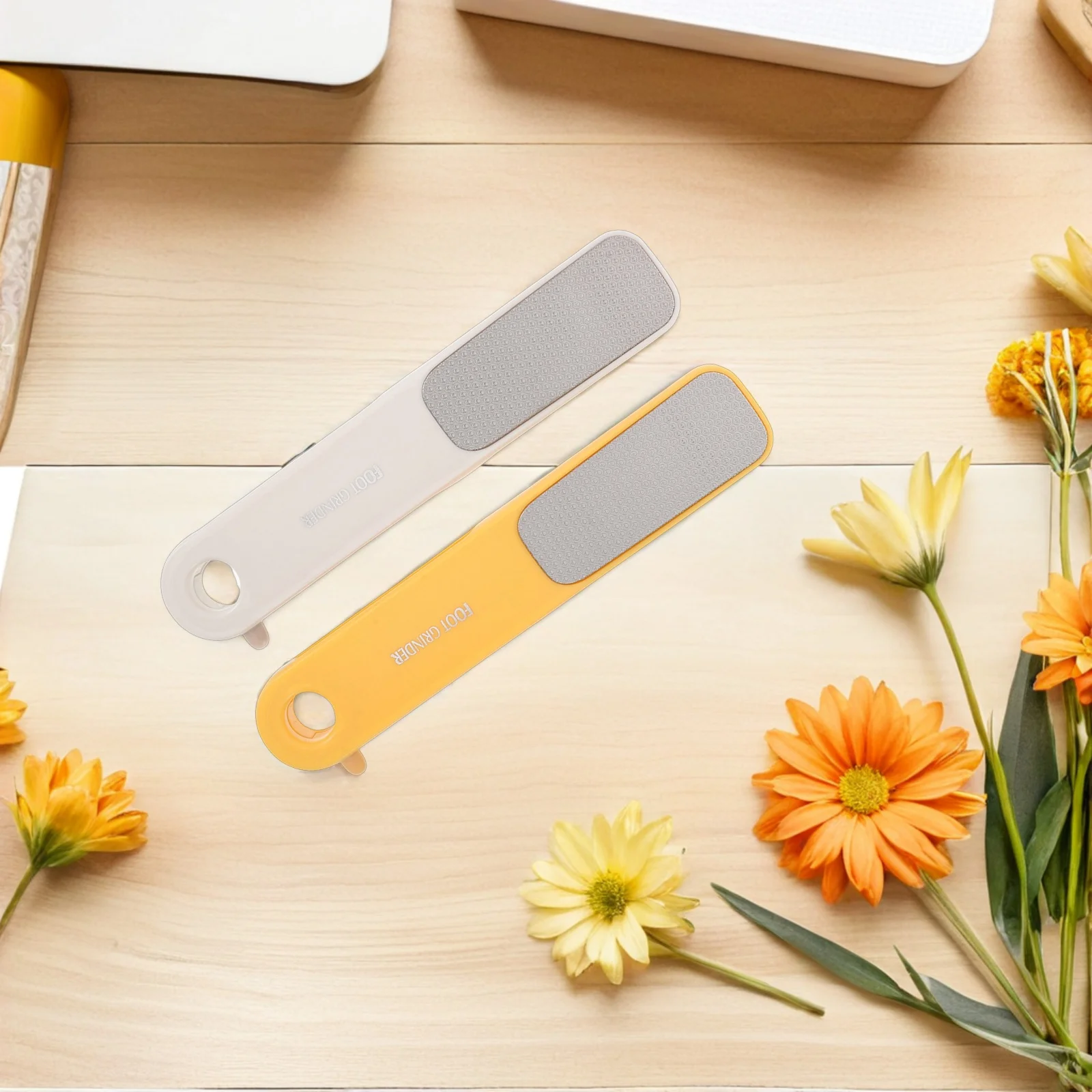 2 قطعة ملف لإزالة الجلد الميت التقشير كعب الغسيل مع مقبض السفر أداة العناية بالقدم استبدال منصات وشملت دليل