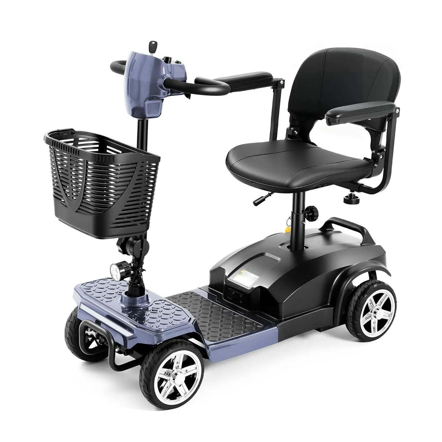 

Электрический скутер для взрослых и пожилых людей - 4-колесный электроскутер с запасом хода 15 миль, скоростью 6 миль/ч, грузоподъемностью 300 фунтов, настраиваемый под заказ