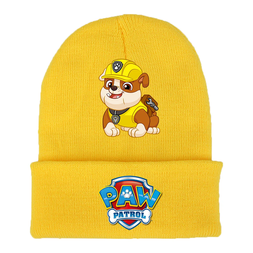 Paw Patrol Gestrickte Kappe Kopfbedeckungen Cartoon Winter Woolen Hut Chase Skye Skullies Mützen Jungen Mädchen Motorhaube Weihnachten Geburtstag