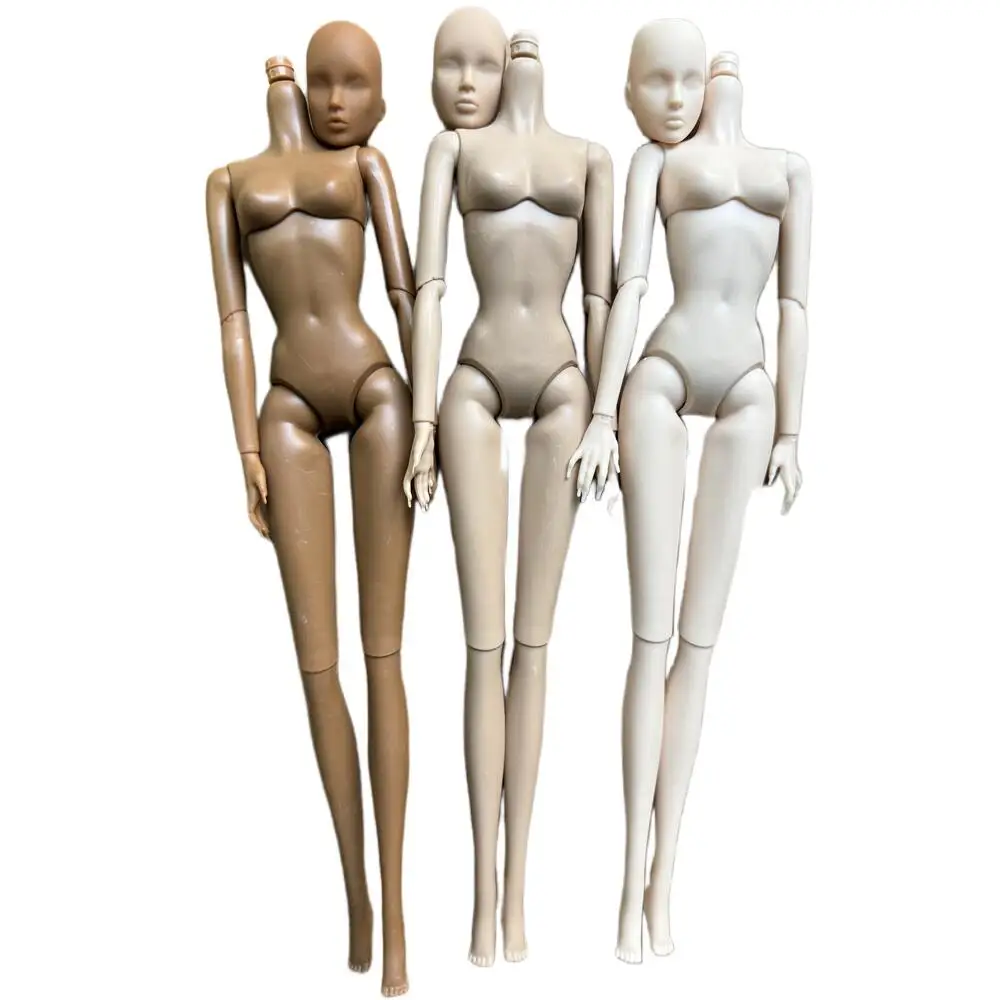 1/6 Super Model Doll Figures Joints Movable Solid Doll 30cm Blank Doll Head Make Up Practice DIY Doll Playing Parts