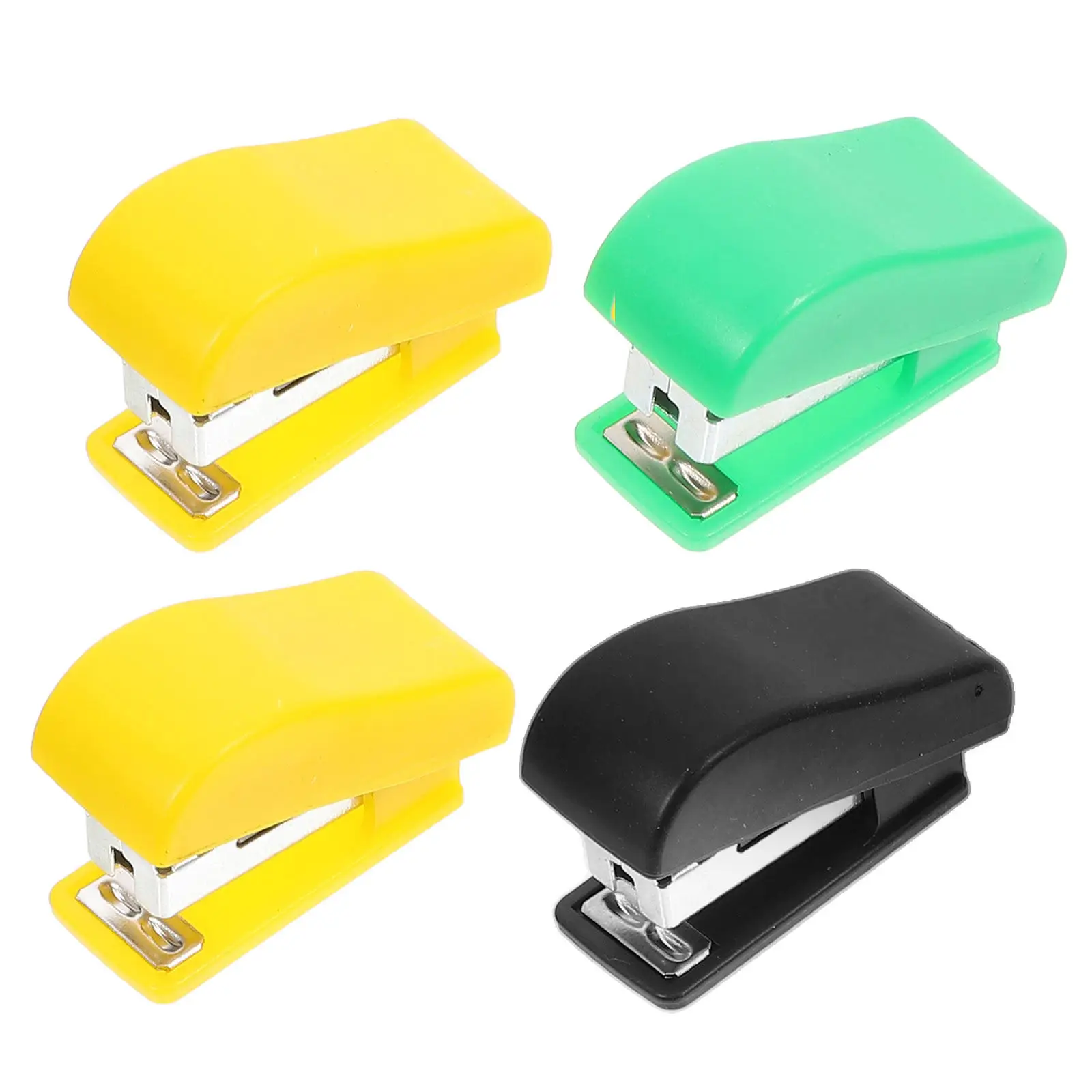 

4Pcs Mini Stapler Set Cute Desk Stapler Plastic Metal Construction Portable Lightweight for School Office Home Desktop