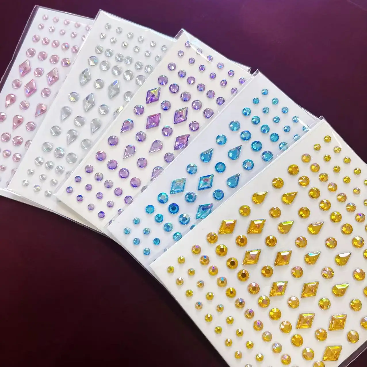 High quality shiny eye makeup facial accessories corner pearls acrylic rhinestone stickers DIY decorative accessories