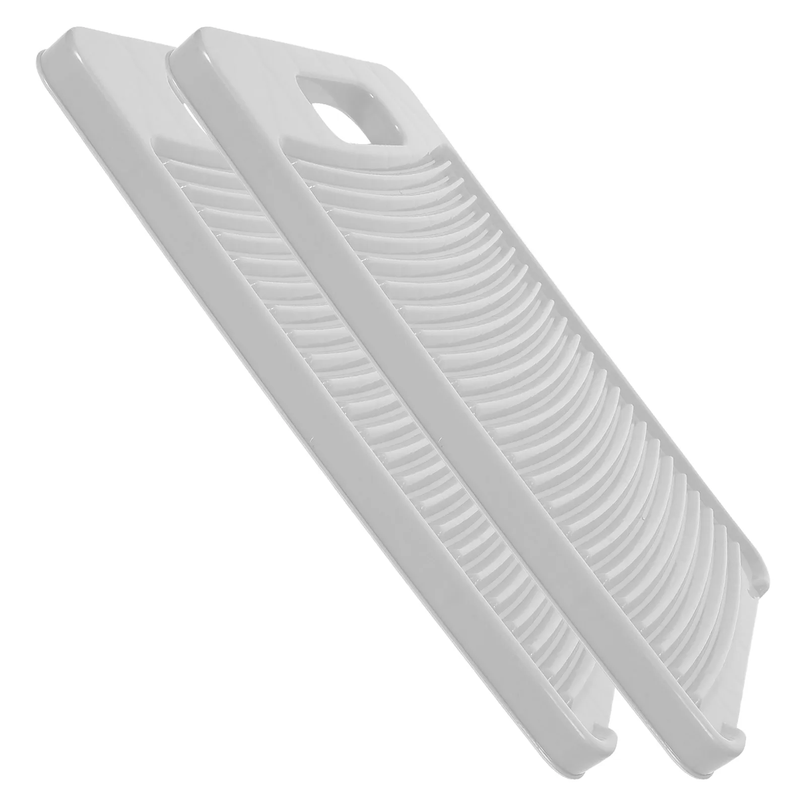 

2Pcs Laundry Washboard for Hand Washing Clothes Plastic Hangable Foldable Cloth Accessories Grey Travel Scrub Board