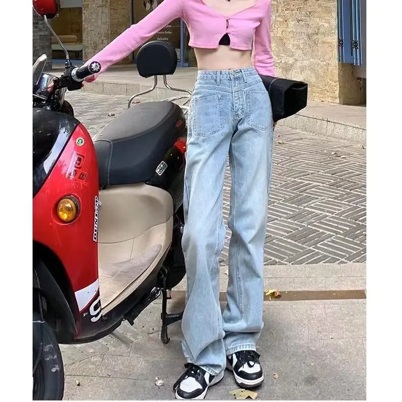 

Casual Wide Leg Jeans High Waist Trousers for Women Floor Length Denim Pants Autumn Winter Fashion New Style from Guangzhou
