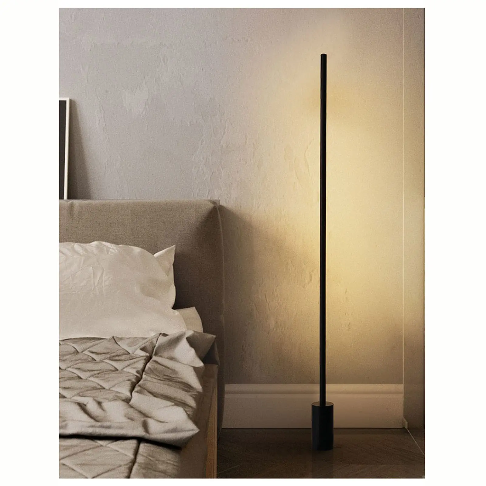 Floor Lamp for Bedroom Dimmable LED Cylinder Floor Lamp, Full Range Dimming, Minimalist Standing Lamp, Living Room Lighting