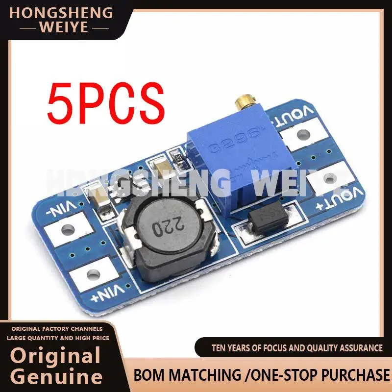 100%new 5PCS MT3608 DC-DC Step Up Converter Booster Power Supply Module Boost Step-up Board MAX output 28V 2A 100%new