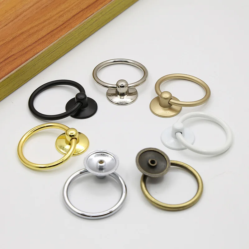 Vintage Drop Ring Pull Cupboard Metal Knobs Kitchen Door Handles Cabinet Pull Furniture Drawer Hardware Bar Wardrobe Handle