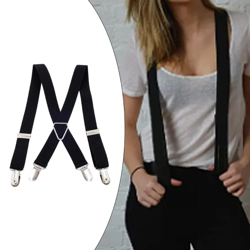 Suspenders for Men and Woman Elastic Heavy Strong Pant Clip Suspenders