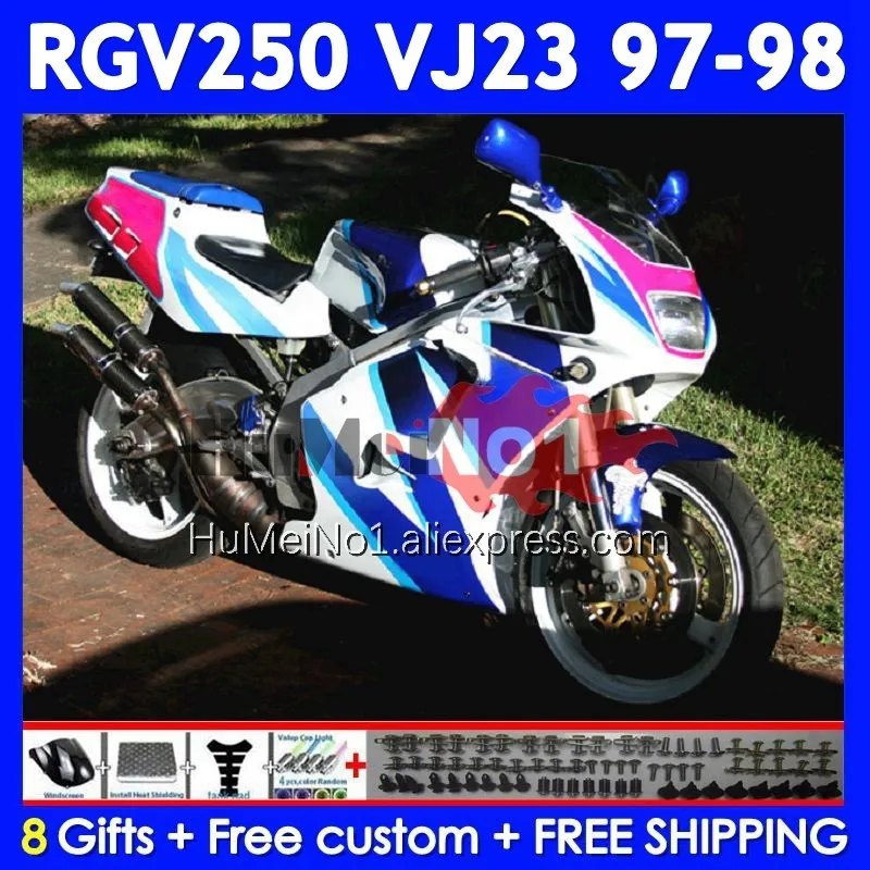 Bodys Kit For SUZUKI RGVT250 SAPC RGV 250 VJ23 97-98 110No.96 RGV-250 VJ 23 RGVT-250 Stock color RGV250 97 98 1997 1998 Fairing