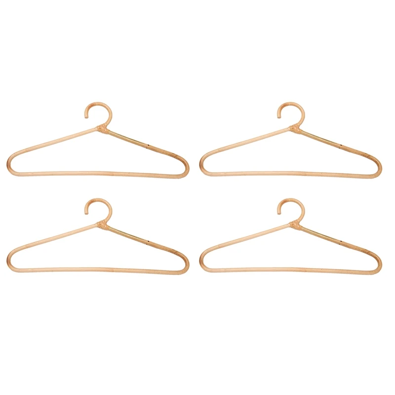 

4X Rattan Clothes Hanger Style,Garments Organizer,Rack Adult Hanger,Room Decoration Hanger for Your Clothes.