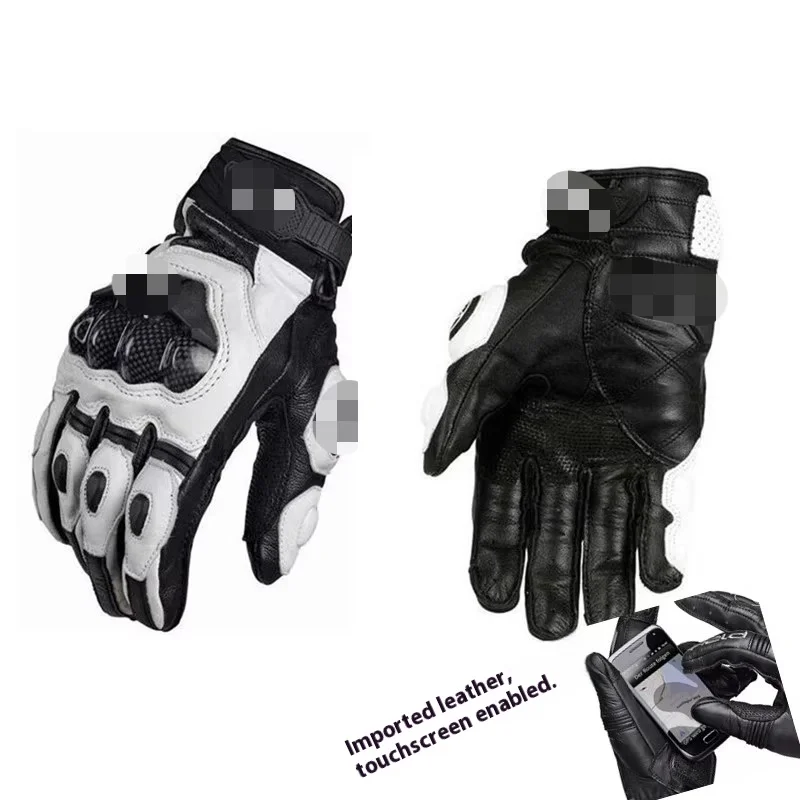 

Перчатки для верховой езды с сенсорным экраном, мотоциклетные локомотивные, защищающие от падения, четырехсезонные гоночные перчатки из углеродного волокна