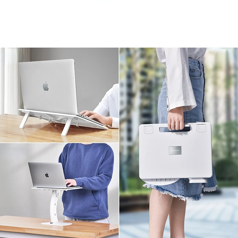 Laptop Stand Desk Ajustable for Reading Computer Folding Table Multi Function Learning Reading Desk Heightening Bracket