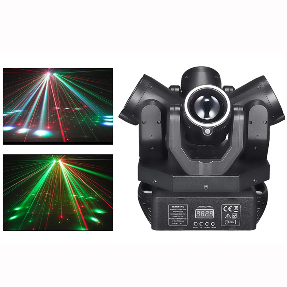 150W Four-Head Beam Moving Head Led Light DMX Controller Rotating Stage Party Laser Effect Lamp Remote Control for DJ Disco Bar