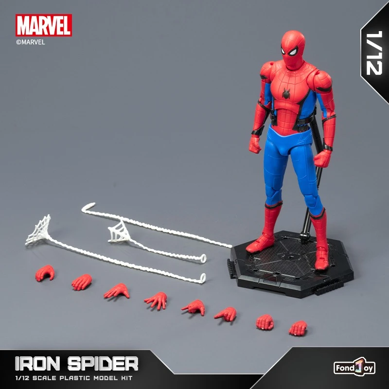 Nouveau Fondjoy Spider Man Venom 1/12 classique rouge et bleu combat costume Figure assemblage modèle jouet Collection jouets garçon cadeau d'anniversaire