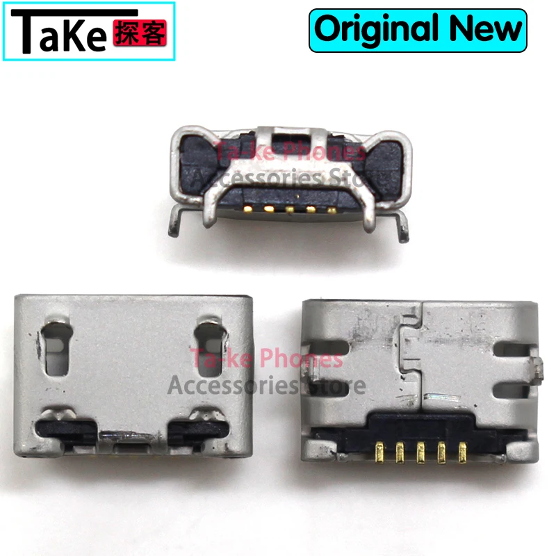 100-500Pcs Micro USB 5pin socket, suitable for Sony VIVO X1 X3, horn-shaped flat edge 7.2*4. on-board female connector mini