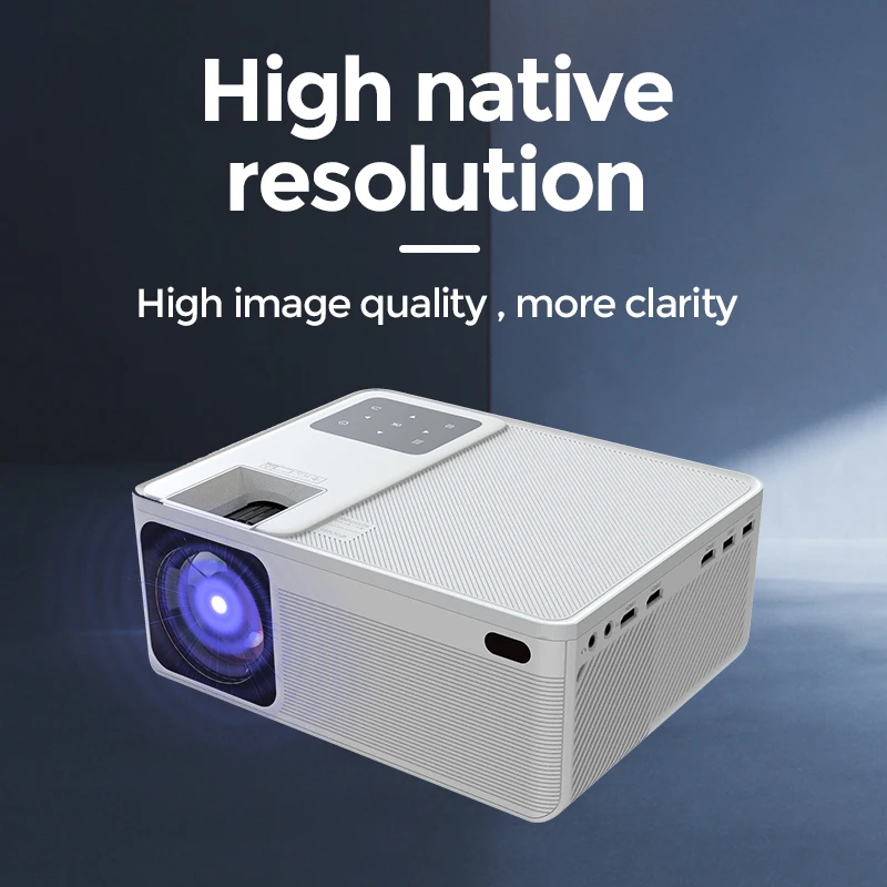 Retro Style Overhead 4k Smart TV Proyector Native 1080P High Lumens Bright Home Theater Projector