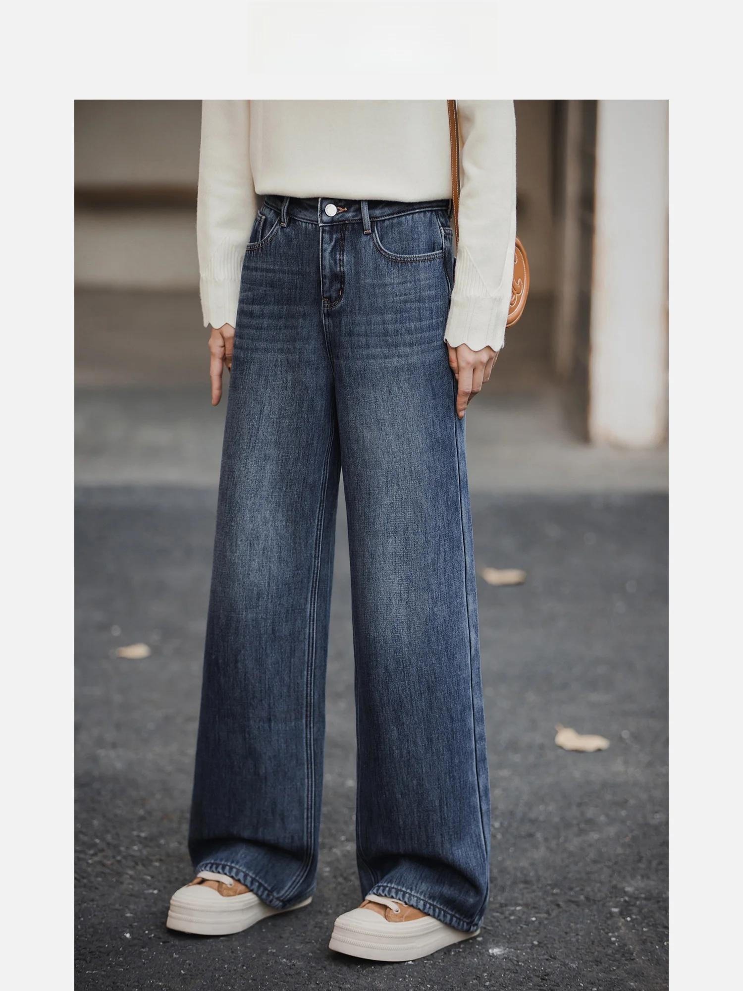 

Зимние джинсы с высокой талией и широкими штанинами на флисовой подкладке для женщин, маленький размер, новые, стройнящие, для повседневной носки, с высокой талией