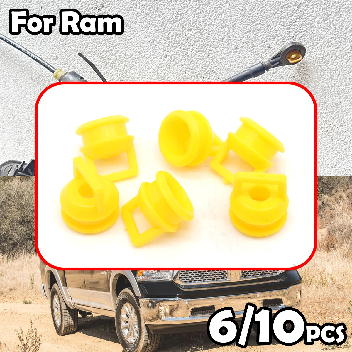 

6/10pcs Shift Cable Linkage Bushing Repair Kit For Ram 1500 2500 3500 ProMaster City Rubber Bands Grommet Clips Car accessories