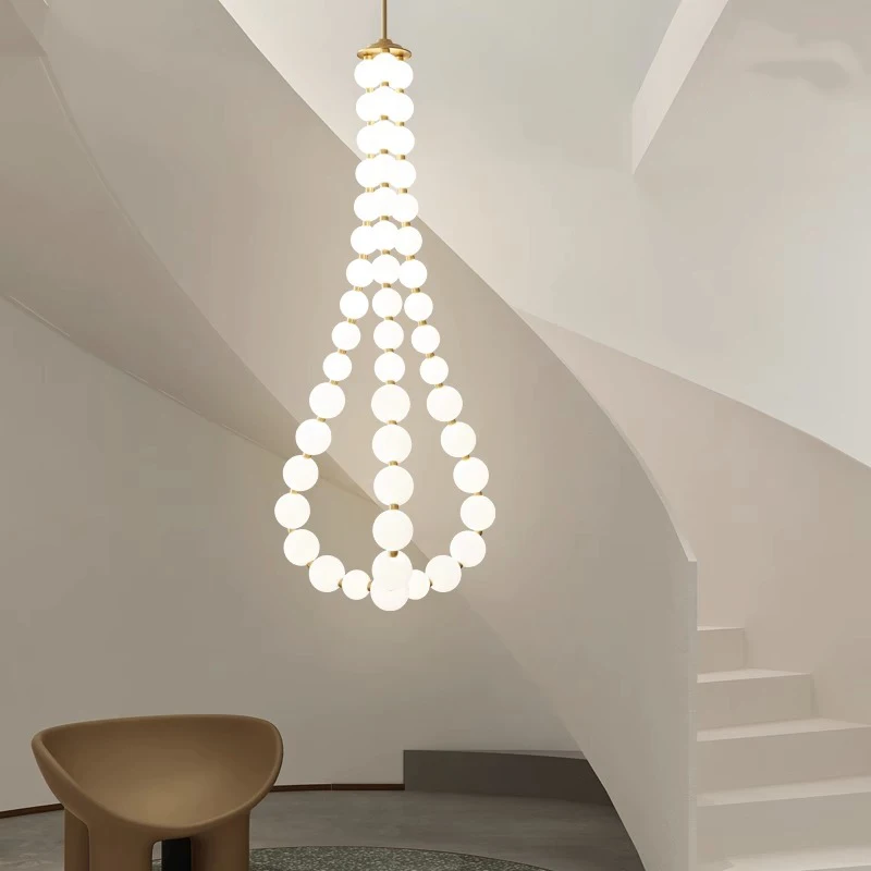 Imagem -04 - Nordic Pendant Lights For Home Decoration Stair Chandelier Sala de Estar e Jantar Luz de Teto Iluminação Interna